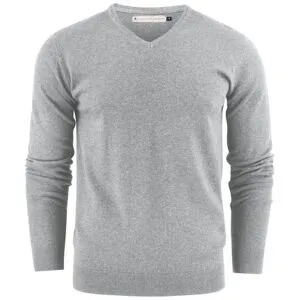JAMES HARVEST Finstickad tröja v-ringad grå 3XL