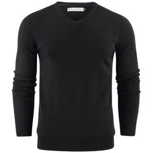 JAMES HARVEST Finstickad tröja v-ringad svart 3XL