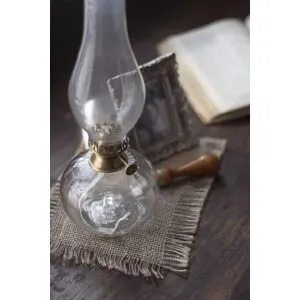 Strömshaga Fotogenlampa Elisabeth Rund Liten Antik Mässing