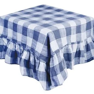 Strömshaga Duk Ida Ruta Blå/vit