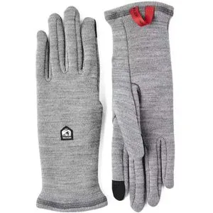 Hestra Gravita Merino Liner - 5 finger, grey, 8