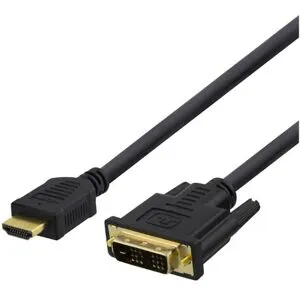Deltaco Kabel HDMI-DVI Hane-Hane 1m