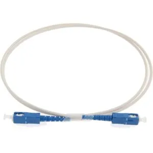 Eurolan 41e-S4-Sc-Sc-0e-04wt Fiberkablage Vit, Formsprutad 0,5 M, Anslutningsdon & Kablar