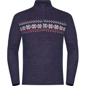 Gridarmor Men's Snøkrystal Jacquard Ullgenser Navy Blazer S