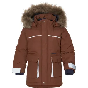 Didriksons Kids' Kure Parka 5 Earth Brown 80