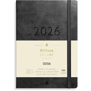 Kalender 2026 A6 Liten Veckokalender Forma Deluxe Svart Burde