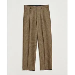 Tiger of Sweden Todne Swedish Wool Dogtooth Trousers Brown Olive