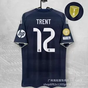 ATELA 2025-2026 Säsongens Klubblags-VM Real Madrid Bortatröja Nr 12 TRENT Supportertröja