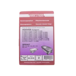 Dammsugarpåsar, papper, 5st.