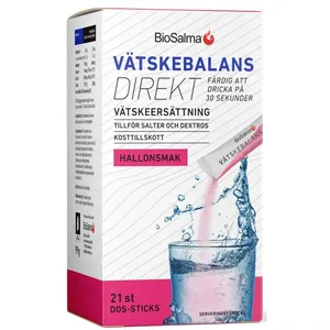 BioSalma Vätskebalans Direkt Hallon 21 sticks