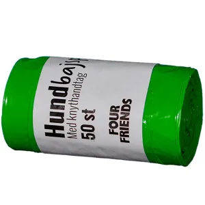 FourFriends Hundpåse Grön Knyt 50 st