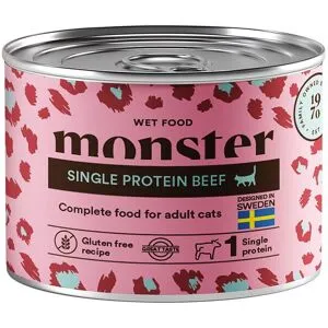 Monster Pet Food Monster Cat Adult Single Protein Beef 200 G