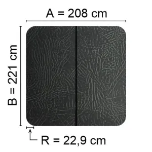 Spalock 208 x 221 R=22,9 cm Grått för Sundance HT