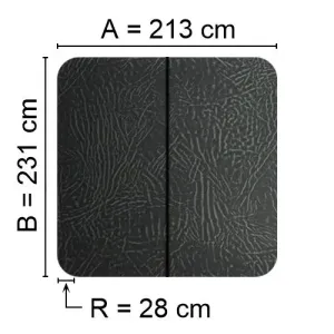 Spalock 213 x 231 R=28cm Grått passar Jacuzzi m.fl.