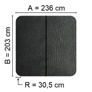 Spalock 236 x 203 R=30,5 cm Grått passar Hot Spring