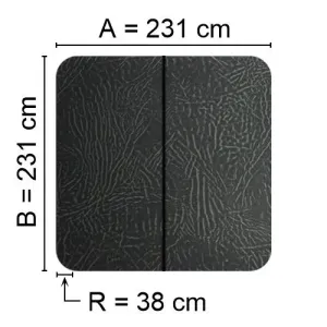 Spalock 231 x 231 R=38cm Grått passar b.la. Marquis och Wellis