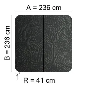 Spalock 236 x 236 R=41cm Grått passar Dimension One med flera