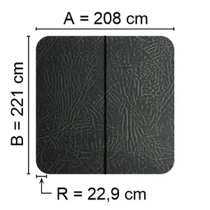 Spalock 208 x 221 R=22,9 cm Grått för Sundance HT