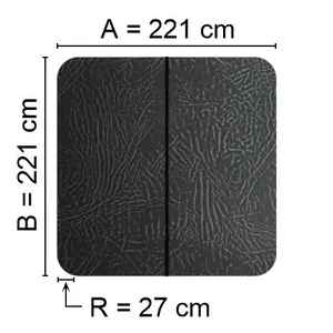 Spalock 221 x 221 R=27cm Grått Passar Catalina m.fl.