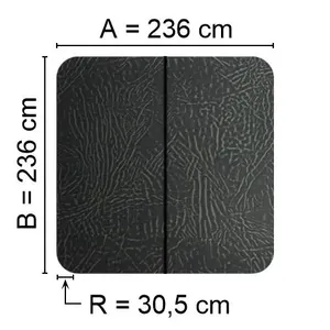 Spalock 236 x 236 R=30,5 cm Grått för Jacuzzi