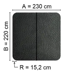 Spalock 230 x 220 R=15,2 cm Grått, Passar bl.a. Swebad