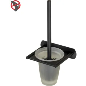 Design4bath Profile Line Toalettborste Mattsvart. Vägghängd, Badrum