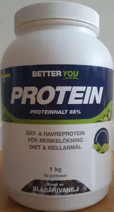 Protein (ärt- och havreprotein), blåbär/vanilj smak