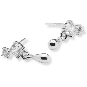 Sparv Sugar Drop silverfärgade örhängen 1880201