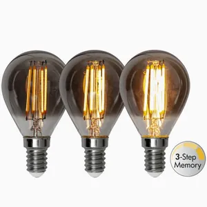 Star Trading LED-lampa E14 P45 Soft Glow Smoke 3-step memory