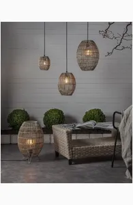 Star Trading Lampskärm Linde gråbeige 24x30cm