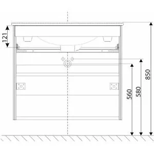 Ifö Sense Sdssmp 60 C Tvättställsskåp, Badrum