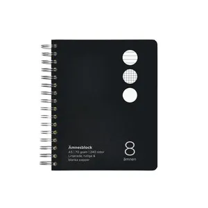Ämnesblock A5 - 8 flikar kartong svart
