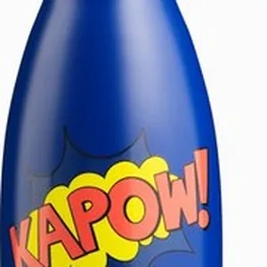 Vattenflaska med sugrör 280ml Kapow!