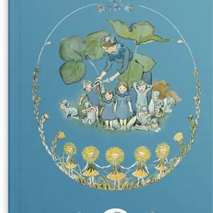 Anteckningsbok A5 Elsa Beskow Blåsippor och tussilago blå
