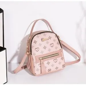 Wucifang Bags Ryggsäck med blommor Mode Ryggsäck Damväska Dam Fräsch och Söt Student Skolväska rosa