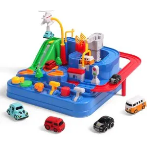 Kidsly Bilar Banleksaker, Biläventyrsleksaker, Intelligens Educational City Rescue Engineering Vehicles Lekset, Montessori-leksak