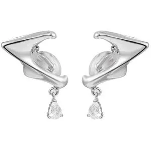 Wucifang Jewelry 1 par Punk Fairy Ear Cuff Örhänge Dark Elf Ear Clip Ingen piercing örhängen för kvinnor Silverfärg Goth Halloween Earcuff Smycken