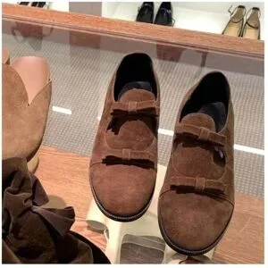 Wucifang Shoes Vintage Ankelspänne Jane Skor Dam Lackläder Tjocka Klackar Pumps Kvinna Japansk Stil Platå Uniform Lolita Skor 35 brun