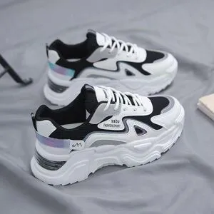 BEYIII2 Damskor Vårmodeplattform Lättviktspappaskor New Comfort Outdoor Casual Skor Damskor 40