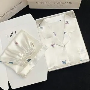 Weft Dampyjamasset Dam Pyjamas Sommar Tryckdesign Kostym Kortärmad Byxset Hemkläder Sexiga Nattkläder Sovkläder M