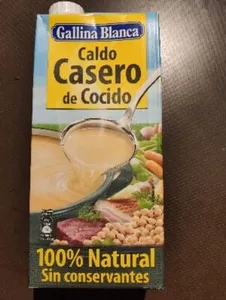 Caldo casero de cocido