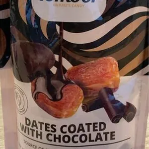Dates coated with chocolate