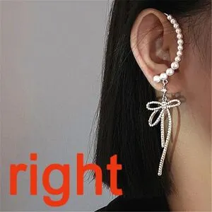 Allbestart Silverguldpläterad Butterfly Ear Clip Fake Piercing Örhänge För kvinnor Glänsande Zircon Ear Cuff Clip Modesmycken