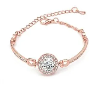 Allbestart Europeiskt och amerikanskt kristallarmband för kvinnor med zirkon Student Enkelt Hjärta och Pil Temperament Mode Kvinnors Armband