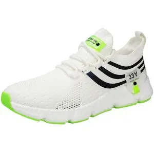 JMG Shoe Industry Herr Casual Sportskor Andningsbara Lätta Sneakers Utomhus Mesh Svarta Löparskor Atletiska Joggingskor Tenis Promenadskor 38