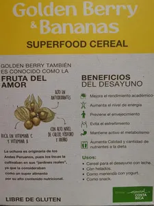 Golden Berry y Bananas Cereal