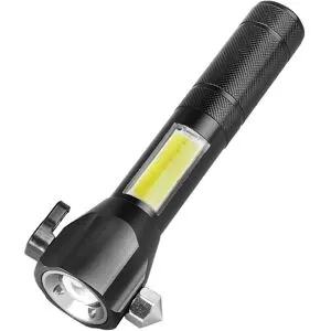 ATELA Multifunktionell bilsäkerhetshammare Ficklampa USB Uppladdningsbar nödöverlevnad utomhusbelysningsutrustning Arbetsljus för nödsituationer