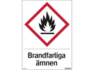 Skylt Brandfarliga ämnen 210x297mm