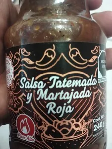 Salsa tatemada y martajada roja