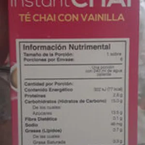 instant chai té chai con vainilla